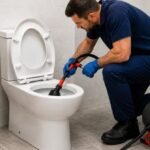 Vaso sanitário entupido, a técnica segura para liberar o fluxo antes do socorro profissional